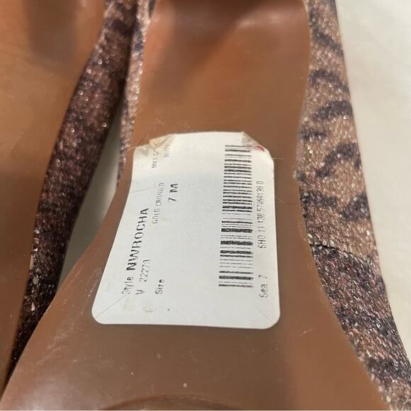 Nine West Rocha gold glitter animal print pumps size 7 - Picture 8 of 10